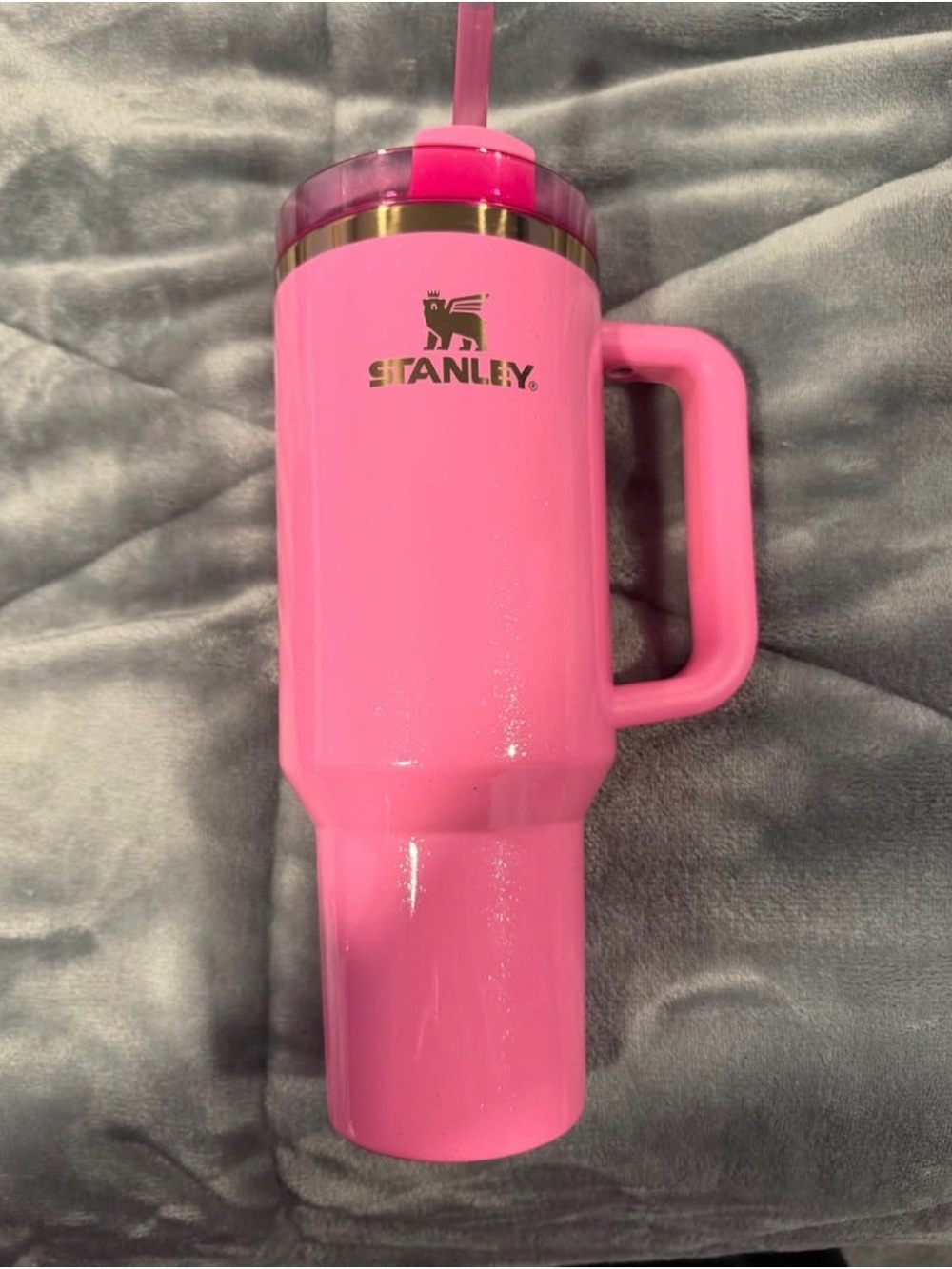 Wicked Glinda Stanley Pink Insulated Tumbler with Handle and Straw